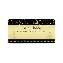 Gouden glanzende kerststerren, poten op goud & zwa