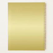 Gouden glanzende kerststerren, poten op goud & zwa planner (Achterkant)