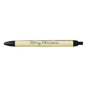 Gouden glanzende kerststerren, poten op goud & zwa zwarte inkt pen