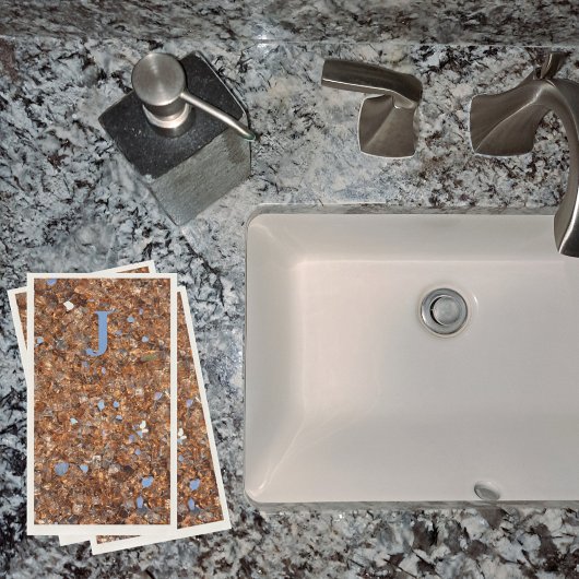 Gouden Glas Brons met Initialen Servet