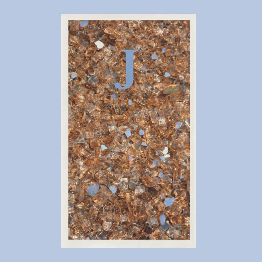 Gouden Glas Brons met Initialen Servet