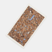 Gouden Glas Brons met Initialen Servet (Hoek)