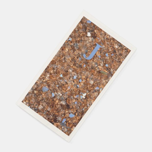 Gouden Glas Brons met Initialen Servet (Hoek)