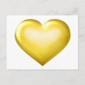 Gouden glazen hart briefkaart (Voorkant)