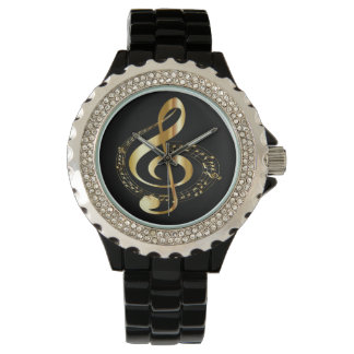 Gouden Glef Dames Strass Horloge