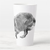Gouden Glijdende Beweging in Zachte Wintertinten Latte Mok (Voorkant)