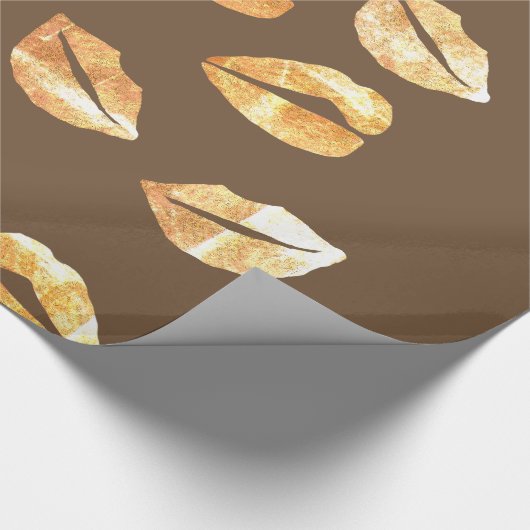 Gouden glimlach Wrapping Papier (Hoek)