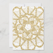 Gouden glinster haakontwerp als laser gesneden uit kaart (Achterkant)