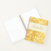 Gouden glinster spiraal notebook notitieboek (Binnen)