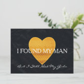 Gouden glinsterend hart Wil je mijn bruidsmeisje z Kaart (Staand voorkant)