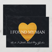 Gouden glinsterend hart Wil je mijn bruidsmeisje z Kaart (Voorkant / Achterkant)