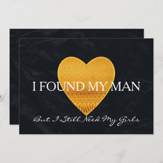 Gouden glinsterend hart Wil je mijn bruidsmeisje z Kaart (Voorkant / Achterkant)