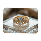 gouden glinsterende diamanten ring magneet (Horizontaal)
