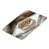 gouden glinsterende diamanten ring magneet (Linkerzijde)