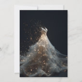 Gouden glinsterende Fifty and Fabulous galajurk Kaart (Achterkant)