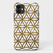 Gouden glinsterende glinsterende levensbloem Case-Mate iPhone case (Achterkant)