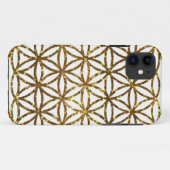 Gouden glinsterende glinsterende levensbloem Case-Mate iPhone case (Achterkant (horizontaal))