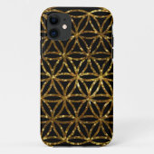Gouden glinsterende glinsterende levensbloem Case-Mate iPhone case (Achterkant)