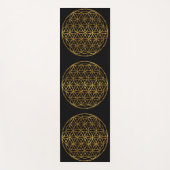 Gouden glinsterende glinsterende levensbloem yogamat (Voorkant)