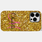 Gouden glinsterende glitter gemerkt    Case-Mate iPhone case (Achterkant (horizontaal))