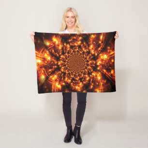 Gouden glinsterende lichten fleece deken