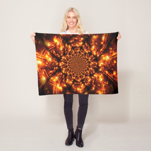 Gouden glinsterende lichten fleece deken (In situ)