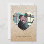 Gouden glinsterende Save our date trouwkaarten Save The Date (Achterkant)