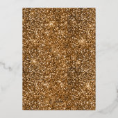 Gouden glitter 1 foto realistisch folie feestdagenkaart (Achterkant)