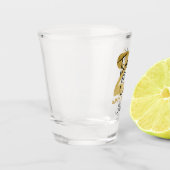 Gouden glitter 21e verjaardag shot glas (Links)