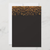 Gouden Glitter 30e Verjaardagsuitnodiging Kaart (Achterkant)