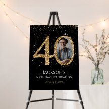 Gouden Glitter 40e Verjaardag Foto