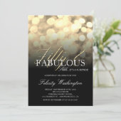 Gouden Glitter 50 & Fabulous Surprise Verjaardagsf Kaart (Staand voorkant)