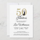 Gouden Glitter 50 Fantastisch | 50ste verjaardag Kaart (Voorkant)