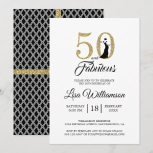 Gouden Glitter 50 Fantastisch   50ste verjaardag Kaart