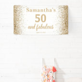 Gouden Glitter 50e Verjaardag  Spandoek (Insitu)