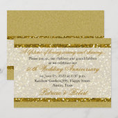 Gouden Glitter 50ste Gouden Huwelijksjubileum Kaart (Voorkant / Achterkant)