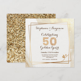 Gouden Glitter 50ste Huwelijksverjaardag Tekst Ele Kaart