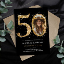 Gouden Glitter 50ste Verjaardag Foto