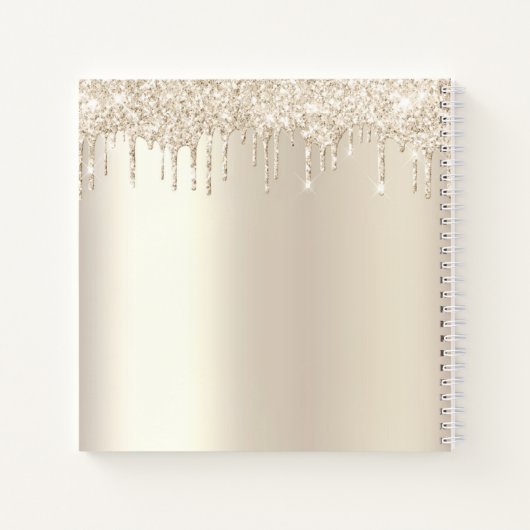 Gouden Glitter 70e Verjaardagsfeestje Gastenboek Notitieboek (Achterkant)
