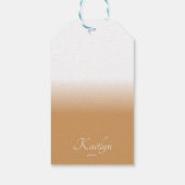 Gouden glitter aangepaste naam liefde typografie C Cadeaulabel (Achterkant)