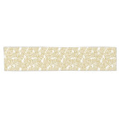 Gouden glitter abstract blad patroon korte tafelloper (Horizontaal)