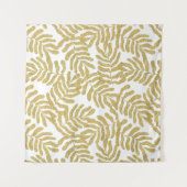 Gouden glitter abstract blad patroon wandkleed (Voorkant (horizontaal))