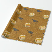 Gouden Glitter Afstudeer Inpakpapier (Uitgerold)