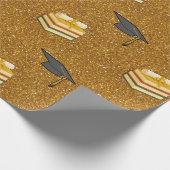 Gouden Glitter Afstudeer Inpakpapier (Hoek)