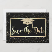 Gouden glitter afstudeerhoed, Confetti Save The Da Save The Date (Voorkant)