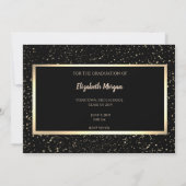 Gouden glitter afstudeerhoed, Confetti Save The Da Save The Date (Achterkant)