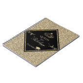 Gouden Glitter Afstudeerhoed, Tiara Notitieboek (Linkerzijde)