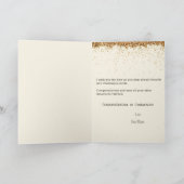 Gouden Glitter Afstudeerklas Kaart (Binnen)