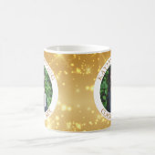 Gouden Glitter Afstuderen Aangepaste Senior Foto Koffiemok (Center)