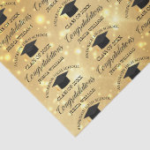 Gouden Glitter Afstuderen Elegante Douane Afgestud Tissuepapier (Detail)